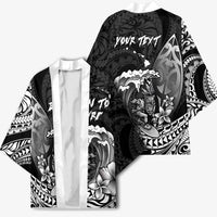 Hawaii Surfing Personalized Kimono Born To Surf Tiki Hawaiian Pattern LT14 - Polynesian Pride
