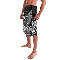 Hawaii Surfing Personalized Lavalava Born To Surf Tiki Hawaiian Pattern LT14 - Polynesian Pride