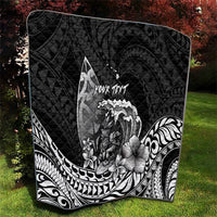 Hawaii Surfing Personalized Quilt Born To Surf Tiki Hawaiian Pattern LT14 - Polynesian Pride