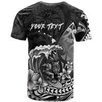 Hawaii Surfing Personalized T Shirt Born To Surf Tiki Hawaiian Pattern LT14 - Polynesian Pride