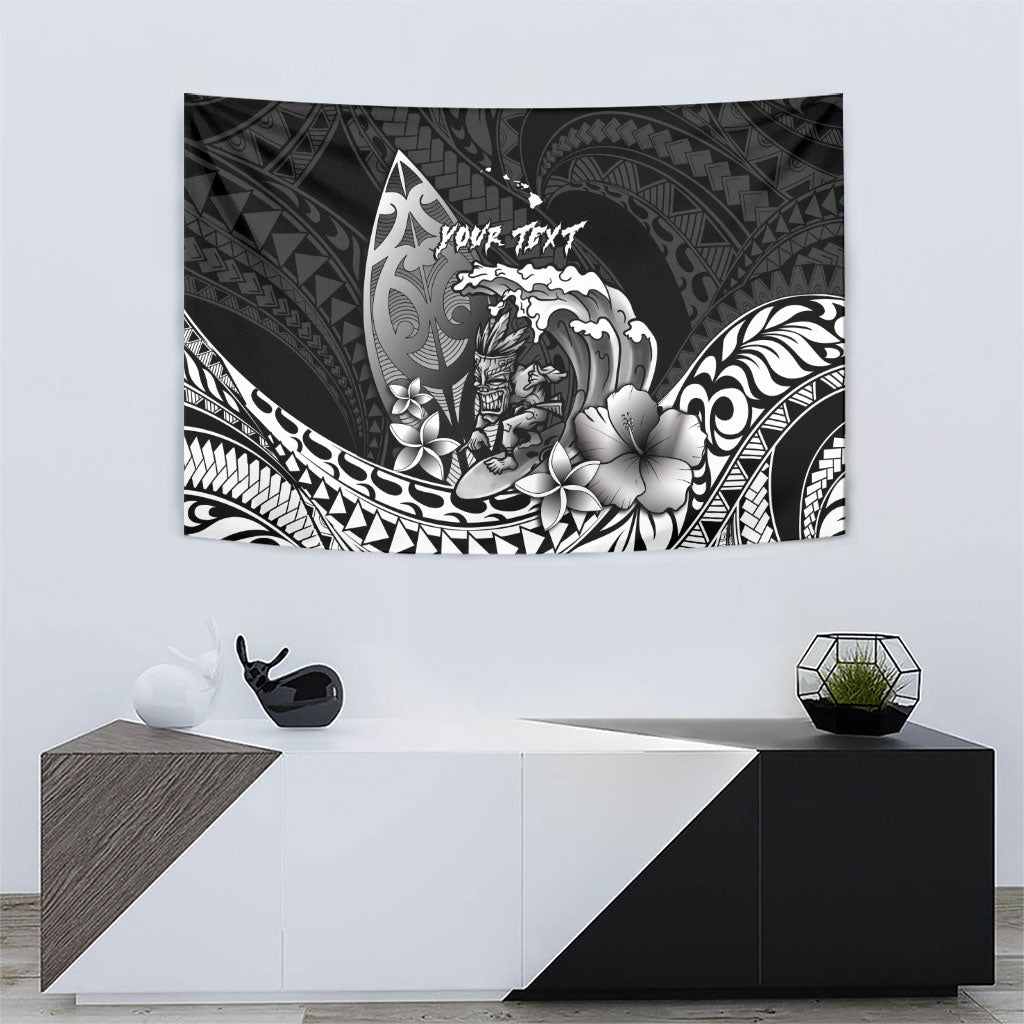 Hawaii Surfing Personalized Tapestry Born To Surf Tiki Hawaiian Pattern LT14 - Polynesian Pride