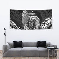 Hawaii Surfing Personalized Tapestry Born To Surf Tiki Hawaiian Pattern LT14 - Polynesian Pride