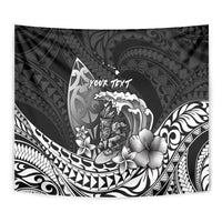 Hawaii Surfing Personalized Tapestry Born To Surf Tiki Hawaiian Pattern LT14 - Polynesian Pride