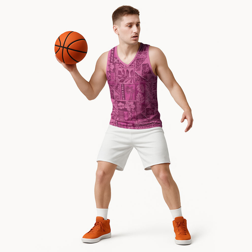 Hawaii Rainforest Beach Tropical Flowers Basketball Jersey