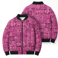 Hawaii Rainforest Beach Tropical Flowers Bomber Puffer Jacket LT14 - Polynesian Pride