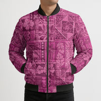 Hawaii Rainforest Beach Tropical Flowers Bomber Puffer Jacket LT14 - Polynesian Pride