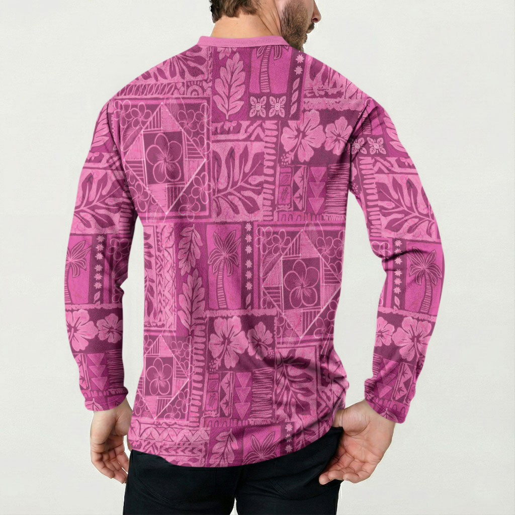 Hawaii Rainforest Beach Tropical Flowers Button Sweatshirt LT14 - Polynesian Pride
