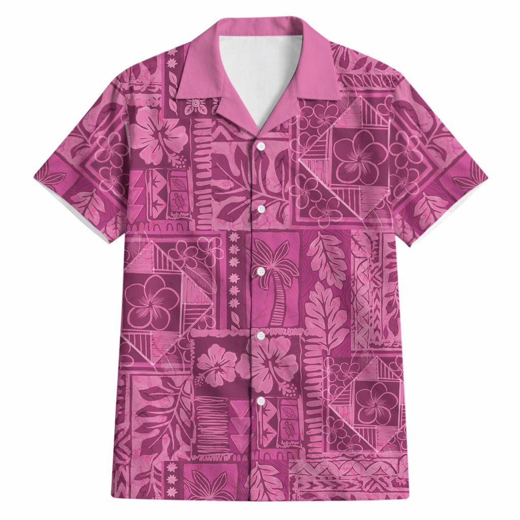Hawaii Rainforest Beach Tropical Flowers Hawaiian Shirt LT14 Pink - Polynesian Pride