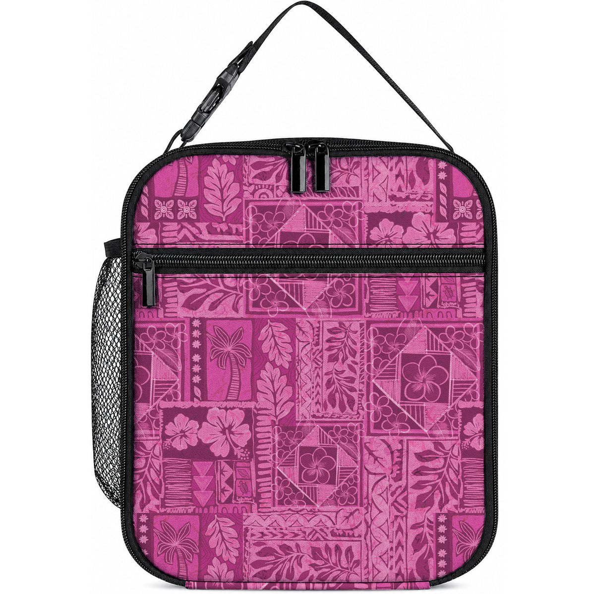 Hawaii Rainforest Beach Tropical Flowers Lunch Bag LT14 10.2 × 8.3 × 4.3 inch Pink - Polynesian Pride