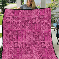 Hawaii Rainforest Beach Tropical Flowers Quilt LT14 Pink - Polynesian Pride
