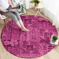 Hawaii Rainforest Beach Tropical Flowers Round Carpet LT14 - Polynesian Pride