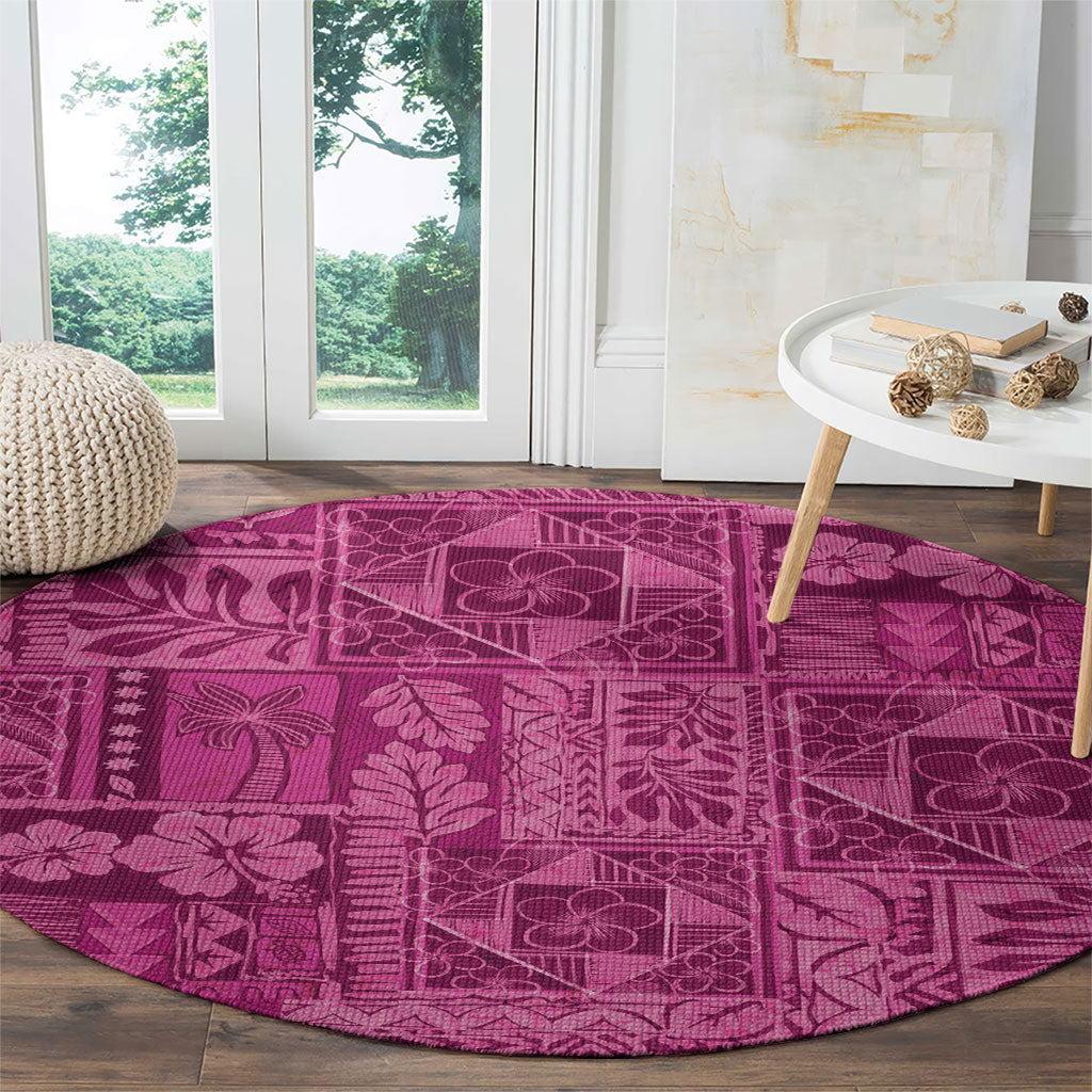 Hawaii Rainforest Beach Tropical Flowers Round Carpet LT14 - Polynesian Pride