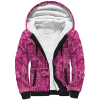 Hawaii Rainforest Beach Tropical Flowers Sherpa Hoodie LT14 Unisex Pink - Polynesian Pride