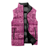 Hawaii Rainforest Beach Tropical Flowers Sleeveless Puffer Jacket LT14 - Polynesian Pride