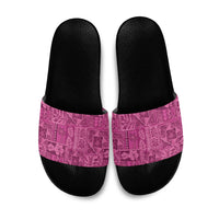 Hawaii Rainforest Beach Tropical Flowers Slide Sandals LT14 Pink - Polynesian Pride