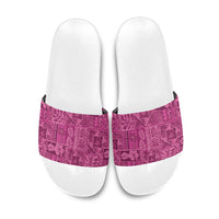Hawaii Rainforest Beach Tropical Flowers Slide Sandals LT14 Pink - Polynesian Pride