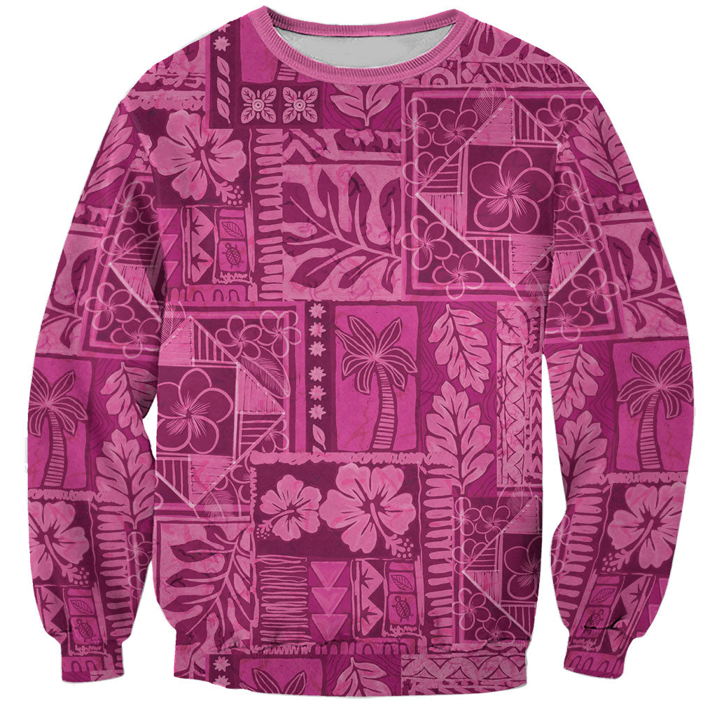 Hawaii Rainforest Beach Tropical Flowers Sweatshirt LT14 Unisex Pink - Polynesian Pride