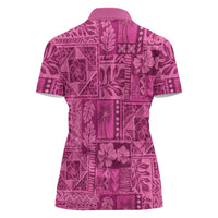 Hawaii Rainforest Beach Tropical Flowers Women Polo Shirt LT14 - Polynesian Pride