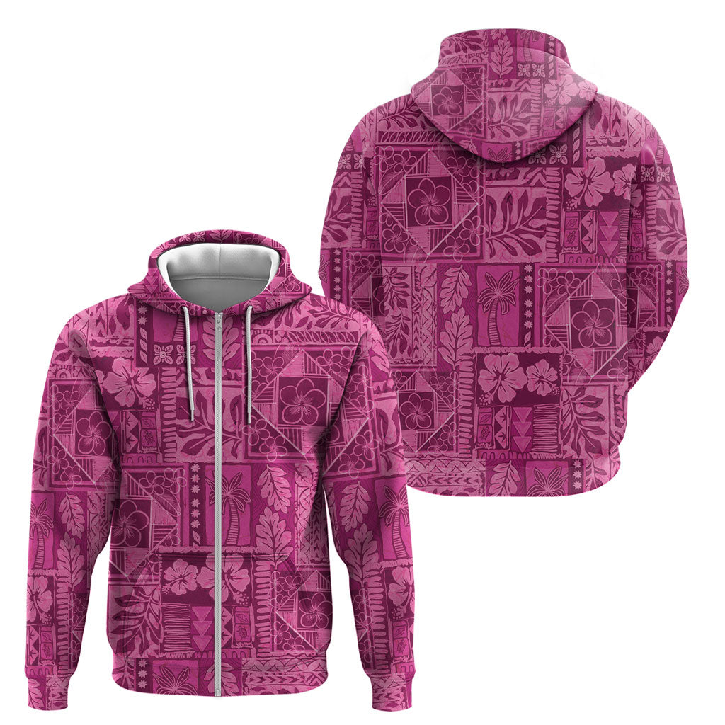 Hawaii Rainforest Beach Tropical Flowers Zip Hoodie LT14 - Polynesian Pride