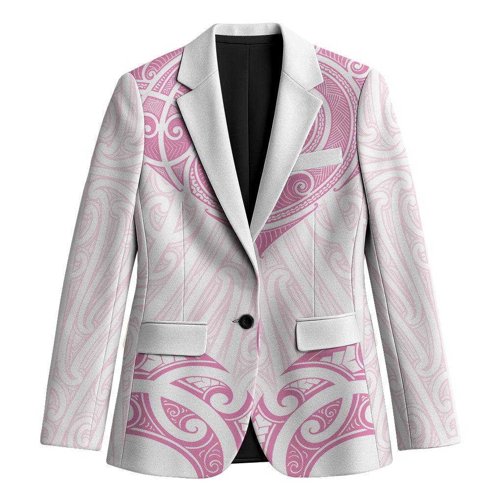 New Zealand Manta Ray Tattoo Blazer Aotearoa Maori Haehae Pink LT14 Unisex Pink - Polynesian Pride