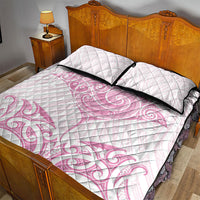 New Zealand Manta Ray Tattoo Quilt Bed Set Aotearoa Maori Haehae Pink LT14 - Polynesian Pride
