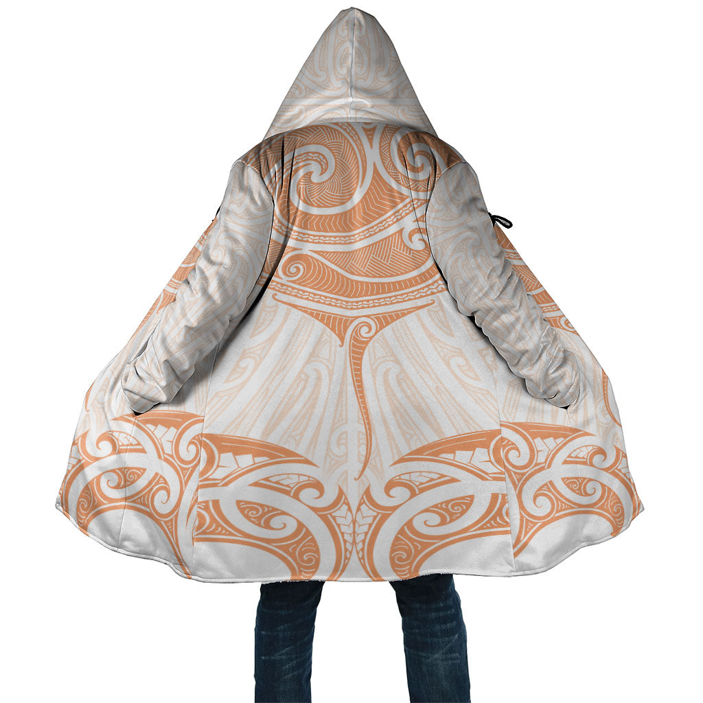 New Zealand Manta Ray Tattoo Cloak Aotearoa Maori Haehae Orange LT14 Unisex Orange - Polynesian Pride