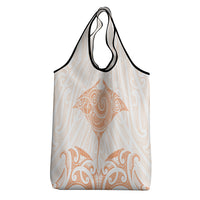 New Zealand Manta Ray Tattoo Grocery Bag Aotearoa Maori Haehae Orange LT14 - Polynesian Pride
