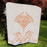 New Zealand Manta Ray Tattoo Quilt Aotearoa Maori Haehae Orange LT14 - Polynesian Pride