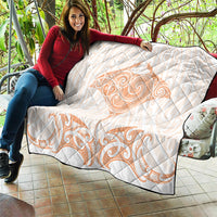 New Zealand Manta Ray Tattoo Quilt Aotearoa Maori Haehae Orange LT14 - Polynesian Pride