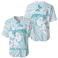 Polynesia Cervical Cancer Awareness Month Baseball Jersey Polynesian Women Faith Hope Love! LT14 - Polynesian Pride