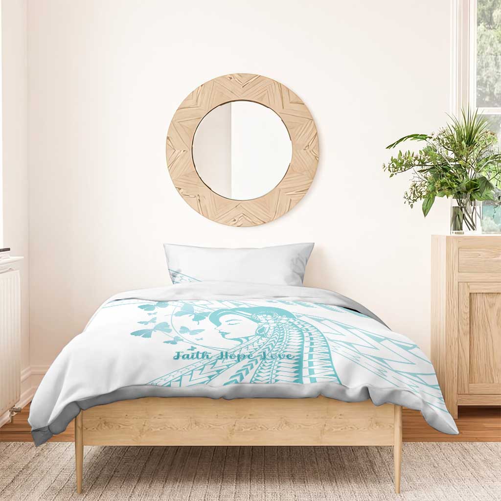 Polynesia Cervical Cancer Awareness Month Bedding Set Polynesian Women Faith Hope Love! LT14 - Polynesian Pride