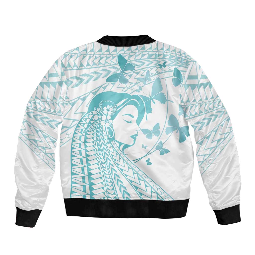 Polynesia Cervical Cancer Awareness Month Bomber Jacket Polynesian Women Faith Hope Love! LT14 - Polynesian Pride