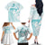 Polynesia Cervical Cancer Awareness Month Family Matching Off The Shoulder Long Sleeve Dress and Hawaiian Shirt Polynesian Women Faith Hope Love!