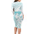 Polynesia Cervical Cancer Awareness Month Long Sleeve Bodycon Dress Polynesian Women Faith Hope Love!