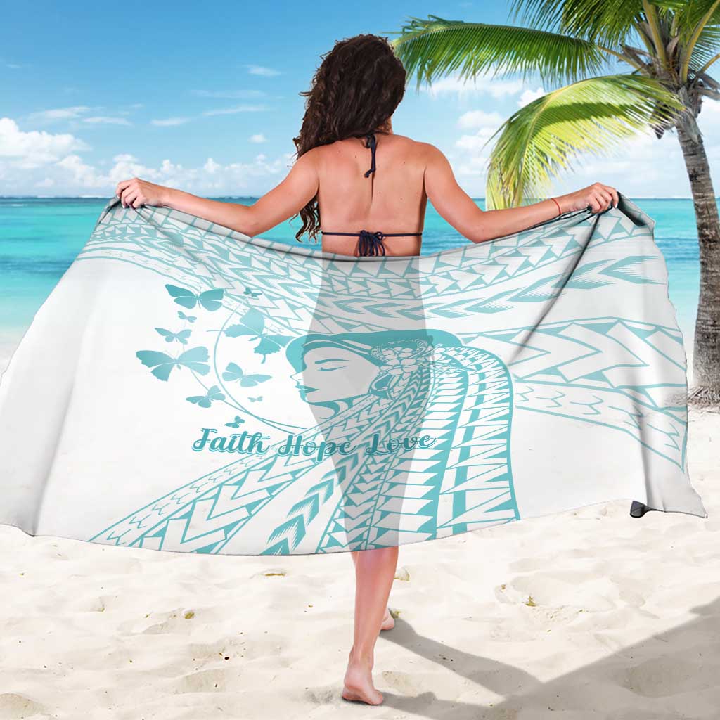Polynesia Cervical Cancer Awareness Month Sarong Polynesian Women Faith Hope Love! LT14 - Polynesian Pride