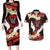 Polynesia AIDS Awareness Month Couples Matching Long Sleeve Bodycon Dress and Hawaiian Shirt Take The Rights Path Polynesian Pattern