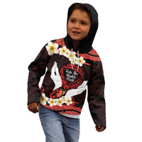 Polynesia AIDS Awareness Month Kid Hoodie Take The Rights Path Polynesian Pattern LT14 - Polynesian Pride