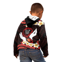 Polynesia AIDS Awareness Month Kid Hoodie Take The Rights Path Polynesian Pattern LT14 - Polynesian Pride