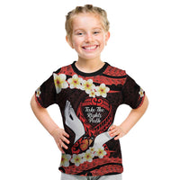 Polynesia AIDS Awareness Month Kid T Shirt Take The Rights Path Polynesian Pattern LT14 Red - Polynesian Pride