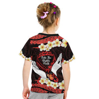 Polynesia AIDS Awareness Month Kid T Shirt Take The Rights Path Polynesian Pattern LT14 - Polynesian Pride