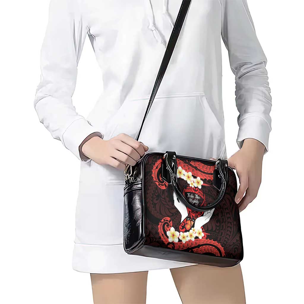 Polynesia AIDS Awareness Month Shoulder Handbag Take The Rights Path Polynesian Pattern LT14 - Polynesian Pride