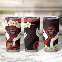 Polynesia AIDS Awareness Month Tumbler Cup Take The Rights Path Polynesian Pattern LT14 - Polynesian Pride
