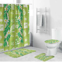 Aloha Hawaii Tuberose Lei Bathroom Set Tropical Vibes Green Color LT14 Bathroom Set (4 pcs) Green - Polynesian Pride