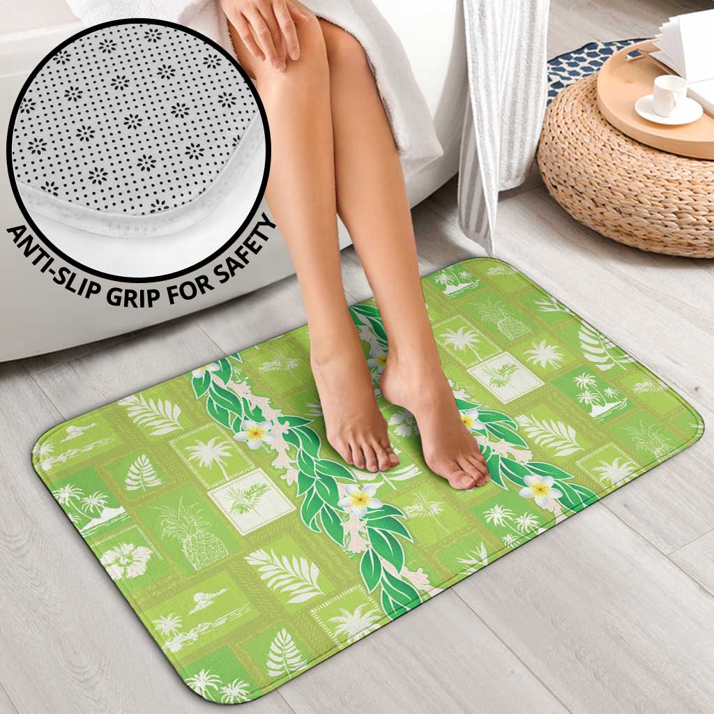 Aloha Hawaii Tuberose Lei Bathroom Set Tropical Vibes Green Color LT14 - Polynesian Pride
