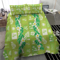 Aloha Hawaii Tuberose Lei Bedding Set Tropical Vibes Green Color LT14 - Polynesian Pride