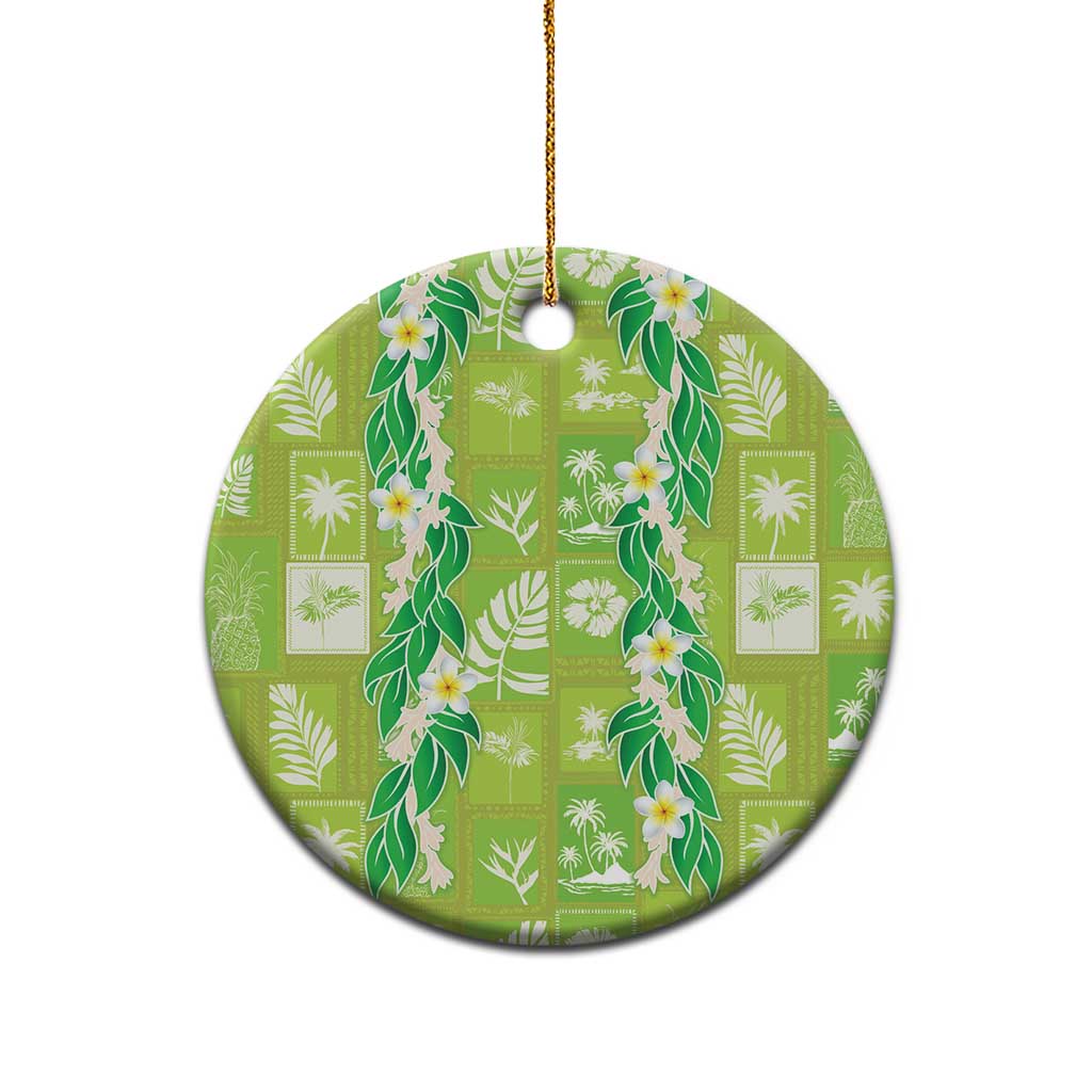 Aloha Hawaii Tuberose Lei Ceramic Ornament Tropical Vibes Green Color LT14 - Polynesian Pride