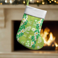 Aloha Hawaii Tuberose Lei Christmas Stocking Tropical Vibes Green Color LT14 Set of 2 Green - Polynesian Pride