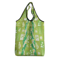 Aloha Hawaii Tuberose Lei Grocery Bag Tropical Vibes Green Color LT14 - Polynesian Pride