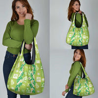 Aloha Hawaii Tuberose Lei Grocery Bag Tropical Vibes Green Color LT14 - Polynesian Pride