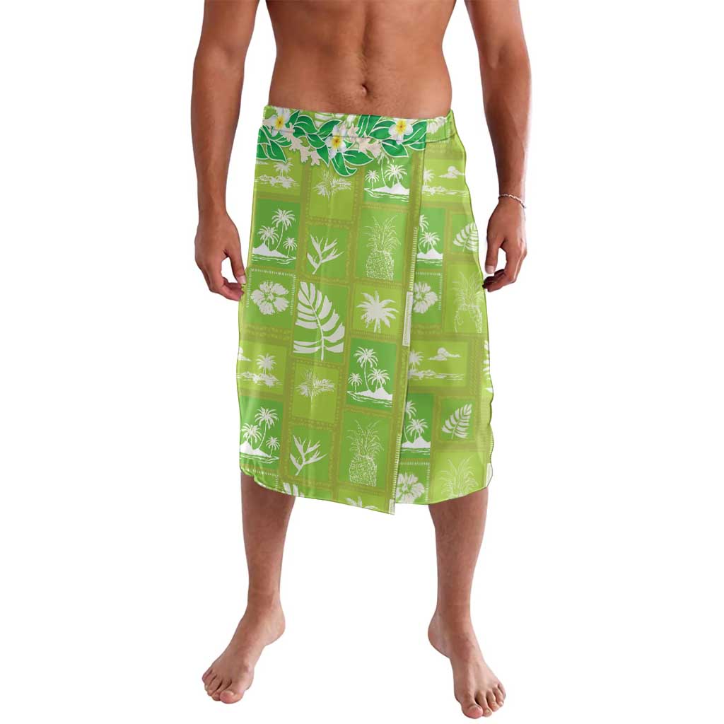 Aloha Hawaii Tuberose Lei Lavalava Tropical Vibes Green Color LT14 Green - Polynesian Pride